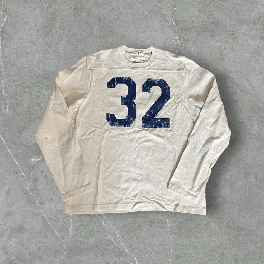 Vintage Abercrombie And Fitch Shirt Men’s Medium White LS Y2K 90s Muscle Varsity